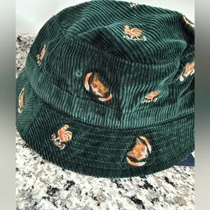 Polo Ralph Lauren Corduroy Bucket Hat Preppy Fox & Rooster Embroidered NWT S/M‎
